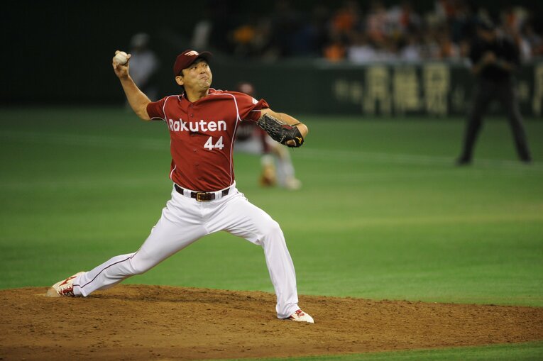 2013年、日本シリーズに登板した斎藤　©Naoya Sanuki