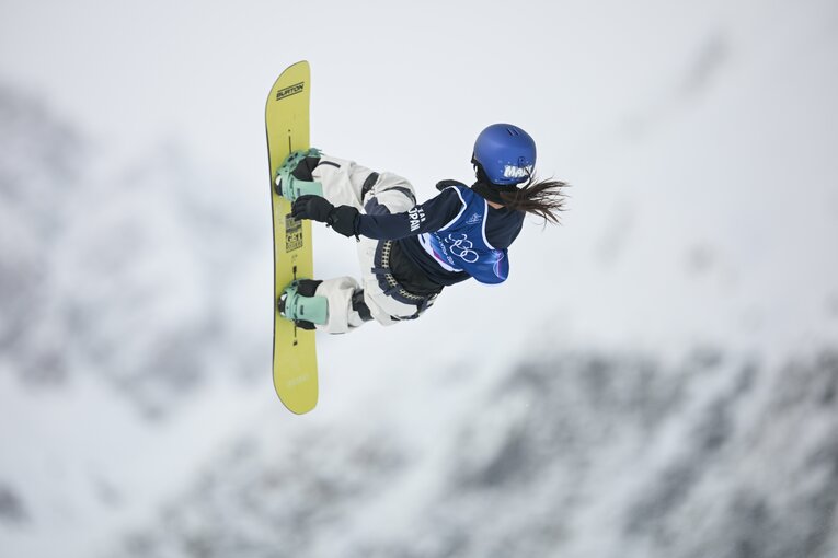 深田は初の五輪で自己ベストの滑りを見せて優勝を手にした　©Nanae Suzuki/JMPA