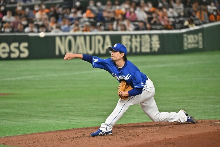 プロ19年目、4チーム目となる新天地に中日を選んだ涌井。中日での初勝利はプロ通算155勝目となった　©Hideki Sugiyama