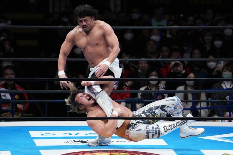 棚橋弘至のドラゴンスクリュー　©Essei Hara