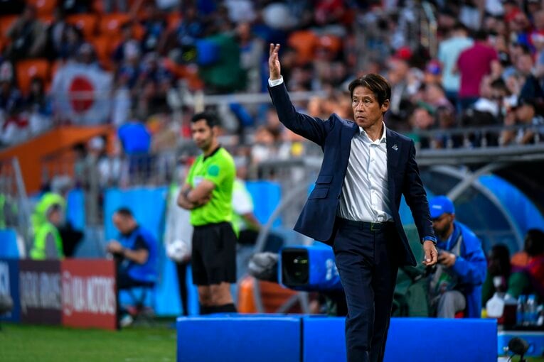 ロシアW杯直前にハリルホジッチ監督から日本代表を引き継ぎ、ベスト16進出を果たした西野朗監督　©︎Takuya Sugiyama/JMPA