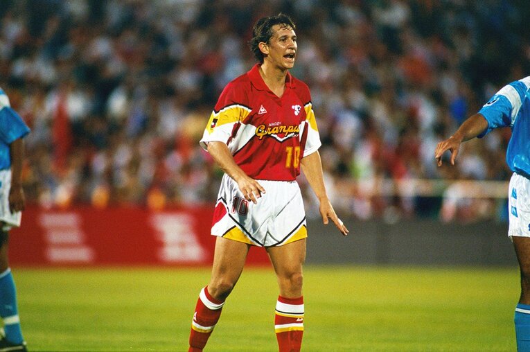 名古屋時代のリネカー　©Sports Graphic Number