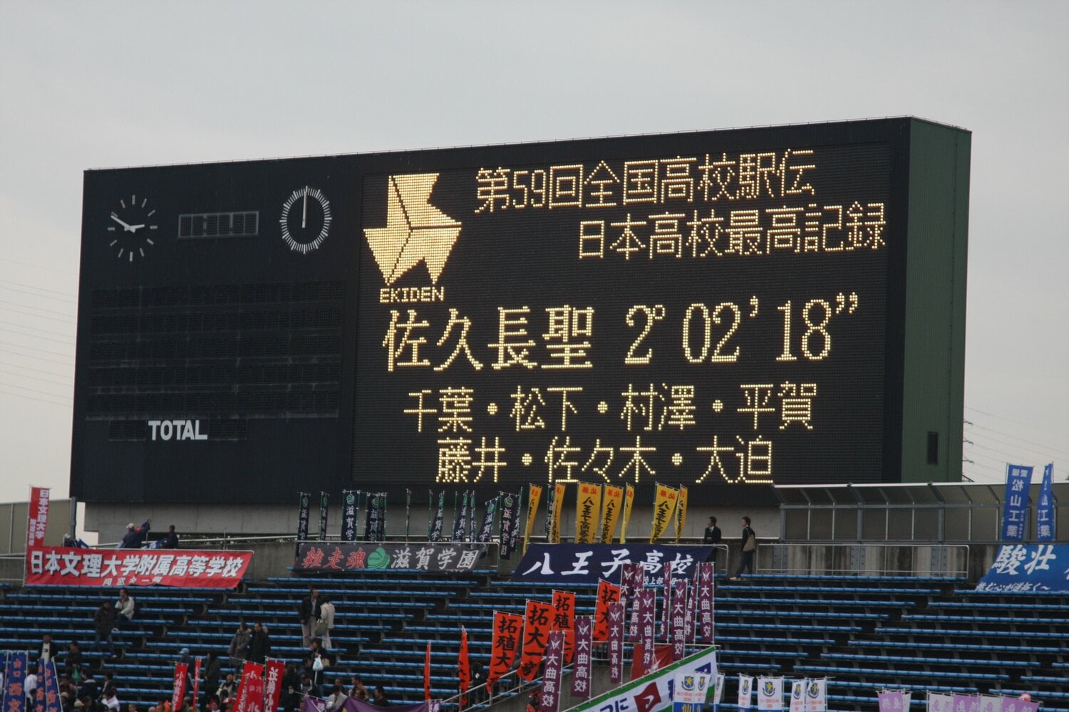 当時の日本高校最高記録を打ち立て、初優勝を飾った　©Saku Chosei Senior High School