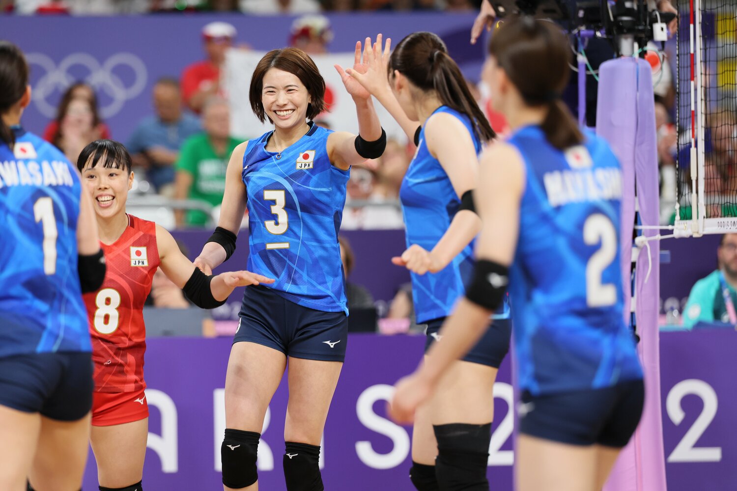 キャプテンとしてチームを牽引した古賀紗理那　©︎Kaoru Watanabe/JMPA