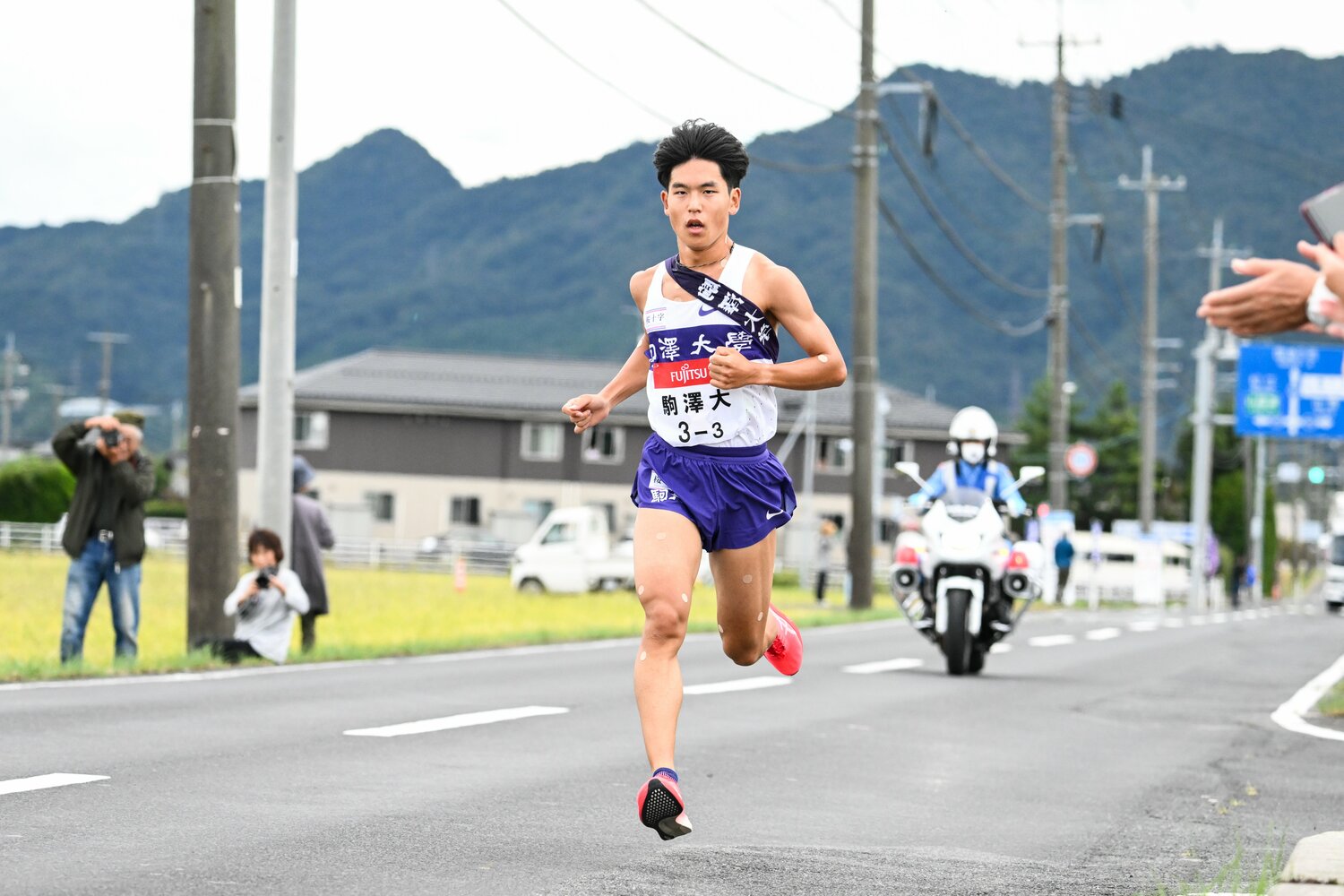 各校のエースが集う3区を日本人トップで駆け抜けた山川　©Nanae Suzuki