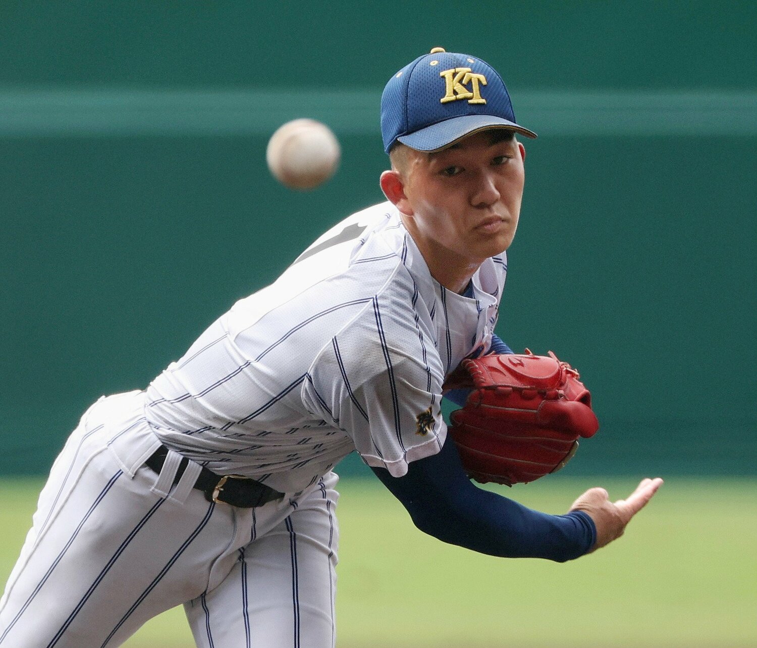 今夏の甲子園、京都国際高校との初戦で　©JIJI PRESS