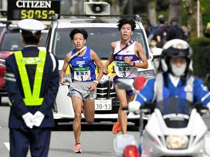 “大混戦”全日本大学駅伝で見えた3強「駒大、東海大、青学大」の課題とは<Number Web> photograph by KYODO