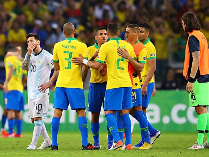 ネイマール不在も「メッシ、チャオ」。コパ大一番を制したブラジルの組織力。<Number Web> photograph by Getty Images