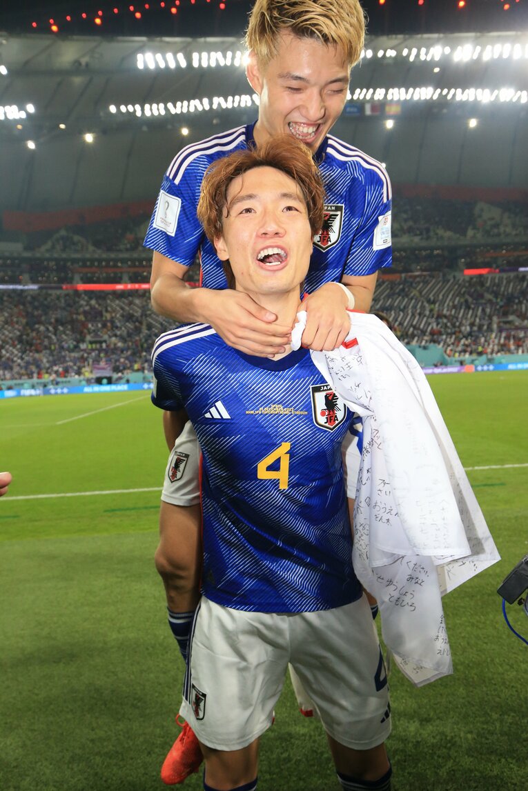 スペイン戦終了後　©Kazuo Fukuchi／JMPA