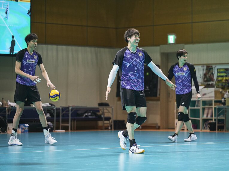 石川祐希（日本代表合宿の練習風景）©︎Yuki Suenaga