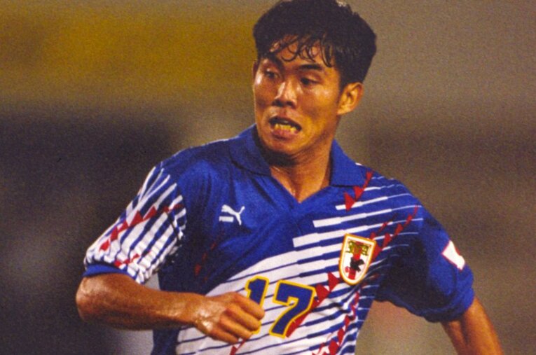1993年10月のアメリカW杯アジア最終予選。森保は当時25歳。この3年前に森保は高校の同級生と結婚している ／ photograph by AFLO