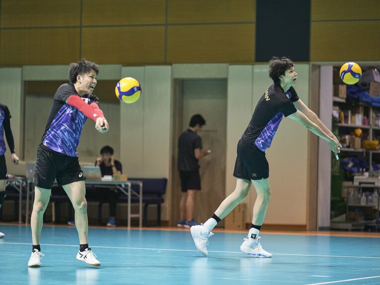 山本智大、山内晶大（日本代表合宿の練習風景）©︎Yuki Suenaga