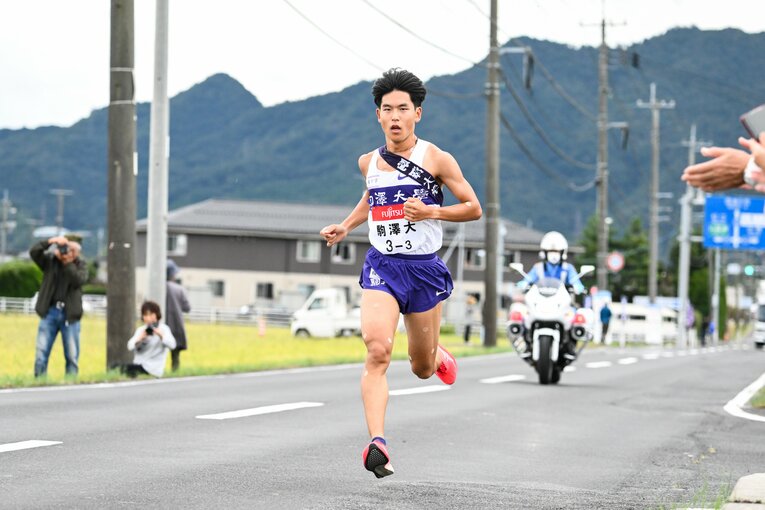 各校のエースが集う3区を日本人トップで駆け抜けた山川　©Nanae Suzuki