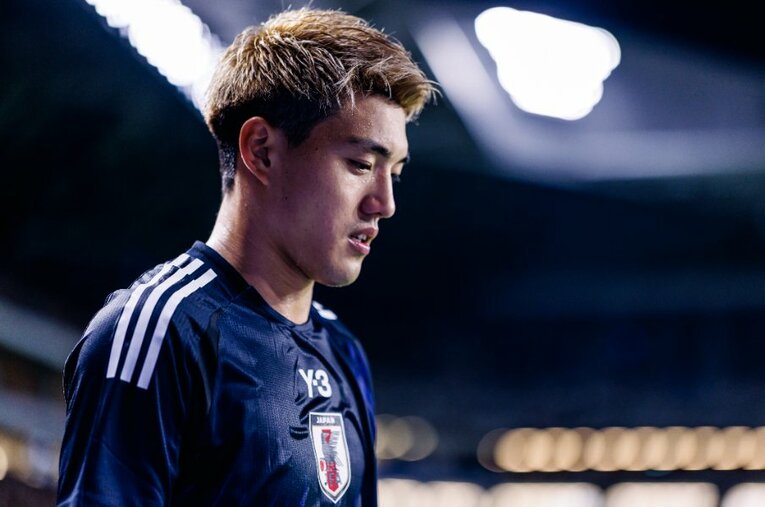 2シャドーの一角として先発し、78分までプレーした堂安律。試合後、攻撃面の課題を率直に指摘した ／ photograph by Kiichi Matsumoto