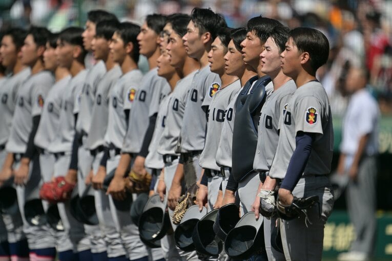 「頭髪自由」の慶応高。今夏の甲子園で大きな話題になった　©Hideki Sugiyama