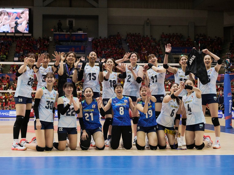 バレーボールネーションズリーグ 韓国戦　©︎Yuki Suenaga