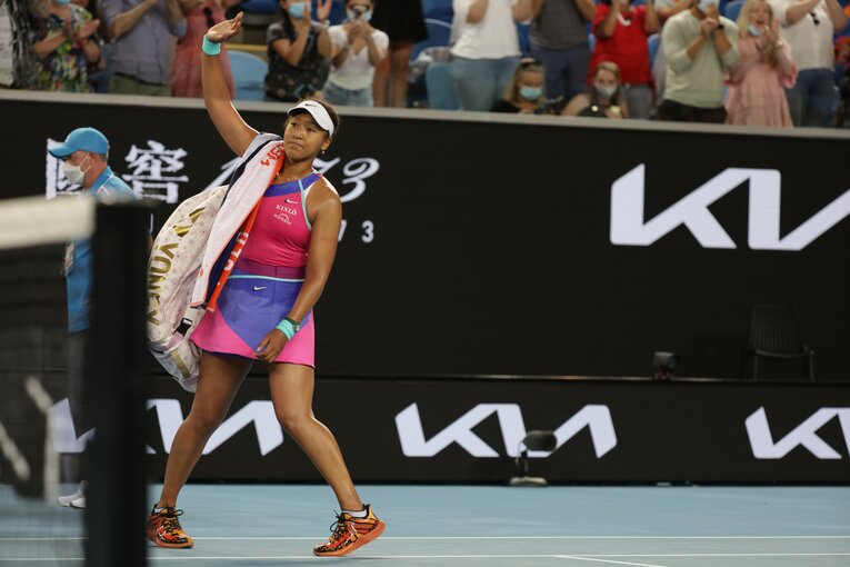 ディフェンディング・チャンピオンとして臨んだ全豪オープン。3回戦で惜しくも敗退となったが、コートから去る大坂の表情はどこか穏やかに見えた　©Hiromasa Manno