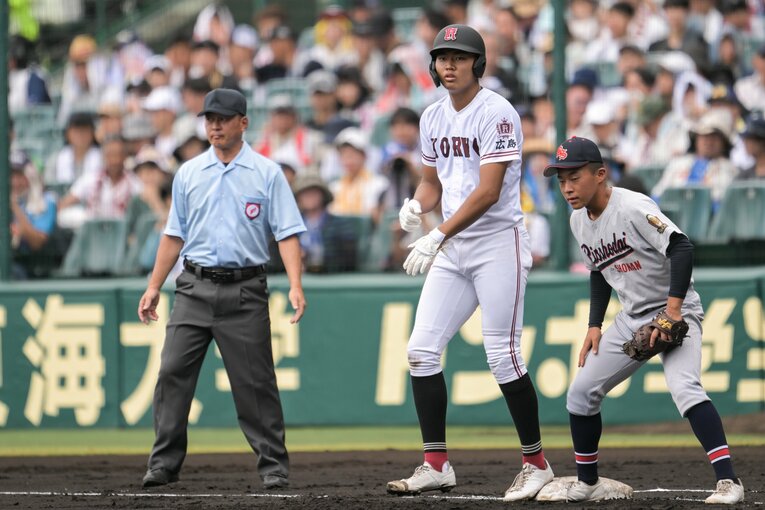 広陵高校時代の真鍋慧（2023年夏）　©︎Nanae Suzuki