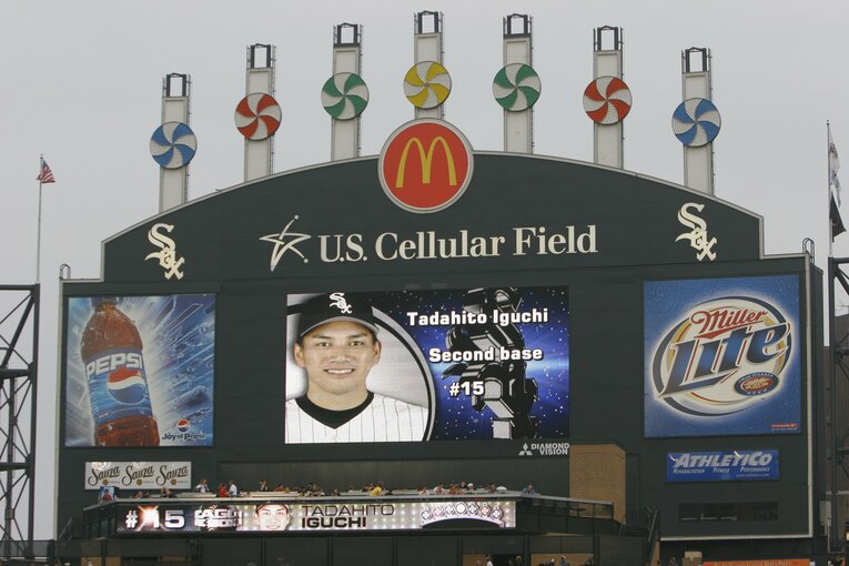 ホワイトソックス時代の井口資仁（2005年）。メジャーで計4年プレー　©Koji Asakura