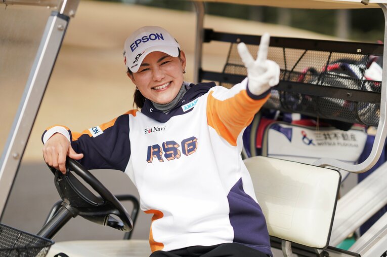 新シーズンに向けて順調な仕上がりをみせる横峯さくら（39歳） ／ photograph by Shizuka Minami