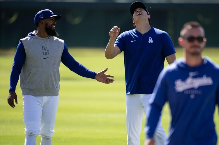 Numberカメラマンのオリジナル撮影「2024ドジャースキャンプ」での大谷（20枚超の25枚目）　©Nanae Suzuki