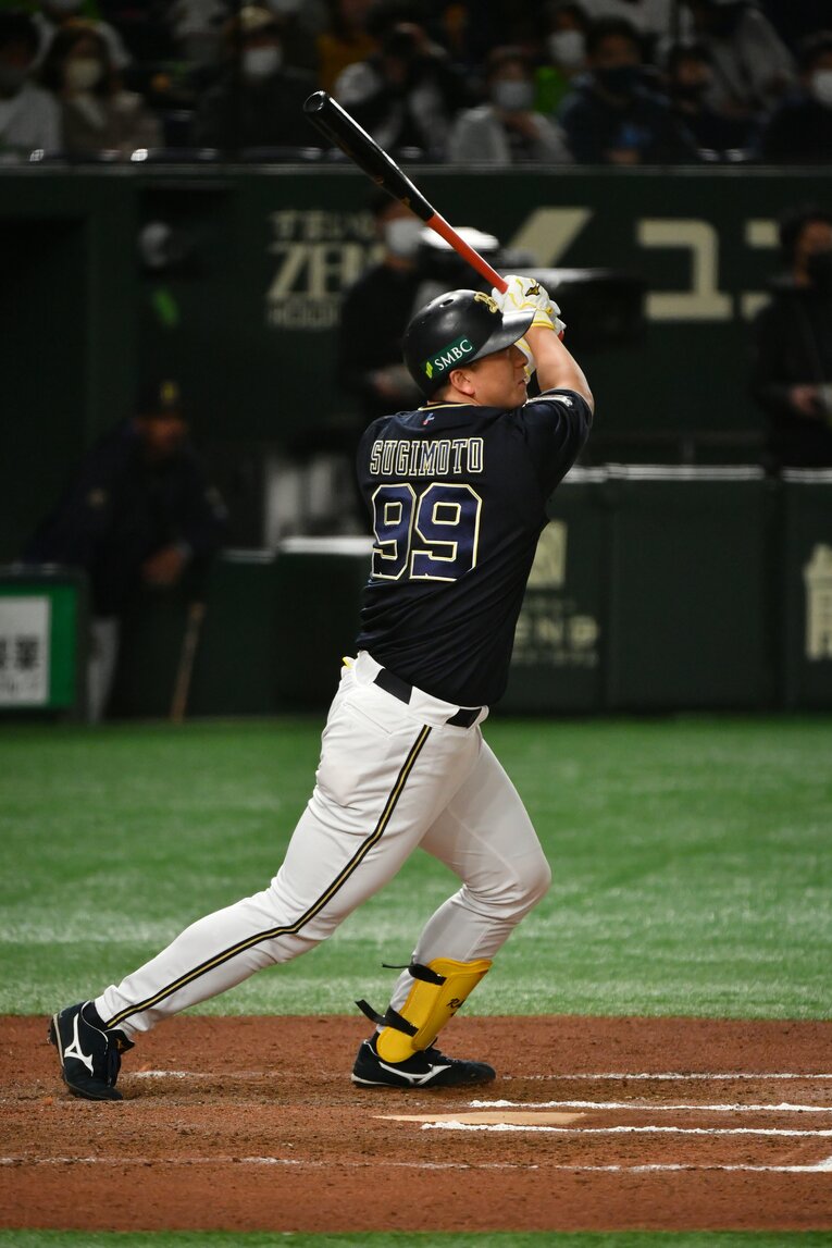 日本シリーズ第3戦、同点ホームランを放った杉本裕太郎 ©Hideki Sugiyama