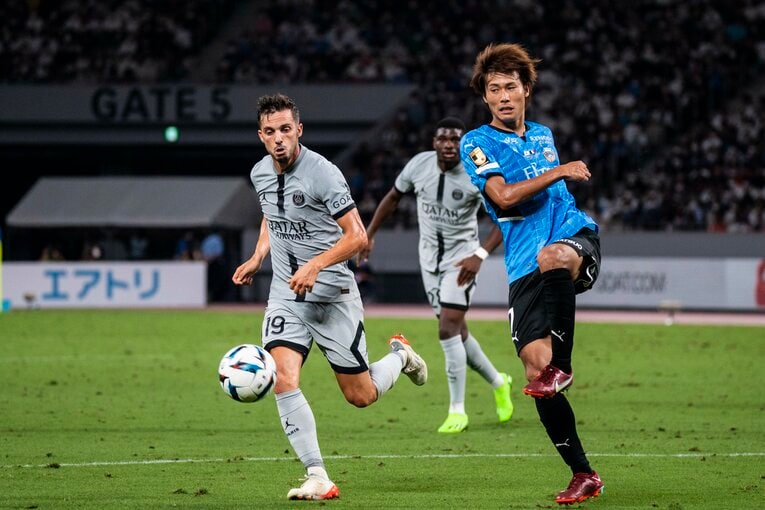 川崎Fのフィールドプレイヤーの中で唯一の先発フル出場を果たした車屋紳太郎　©Asami Enomoto