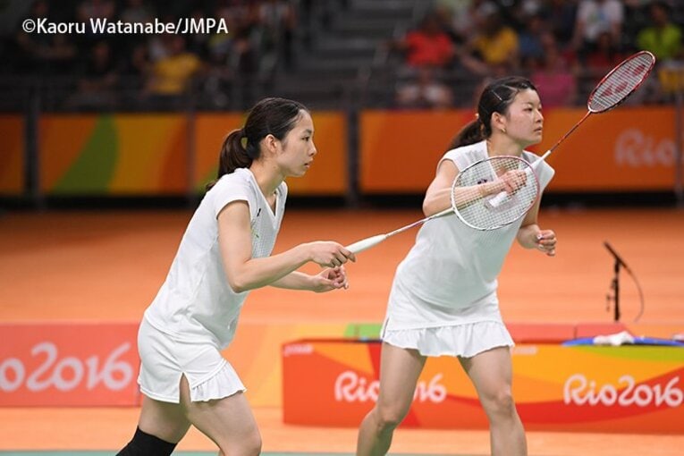 松友美佐紀、高橋礼華 ／ photograph by Kaoru Watanabe/JMPA