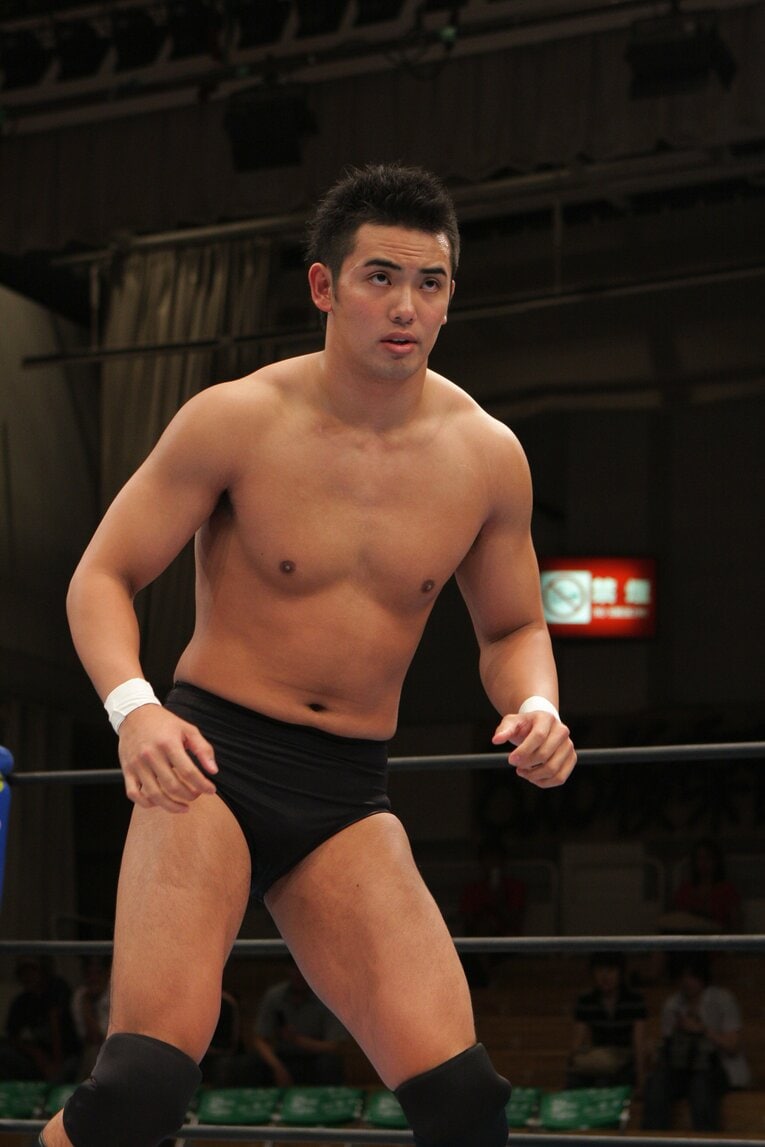 ヤングライオン時代のオカダ・カズチカ ／ photograph by AFLO