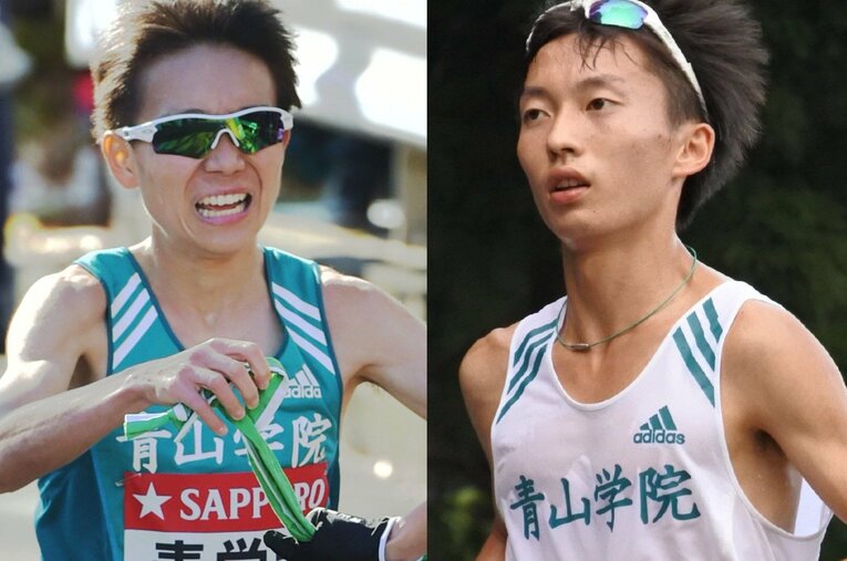 2015年から2018年まで、箱根駅伝4連覇という偉業を達成した青学大。その金字塔を支えた“叩き上げ”選手を生んだ「二軍寮」のリアルを聞いた ／ photograph by (L)JIJI PRESS、(R)本人提供