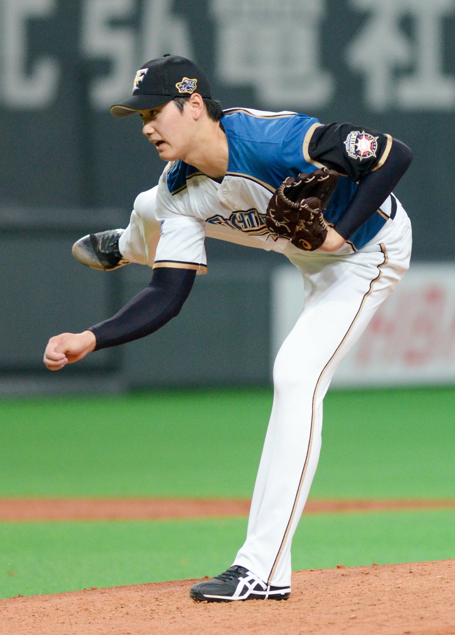 自己最速の165kmをマークしたときの大谷翔平(2016年10月16日) ©JIJI PRESS