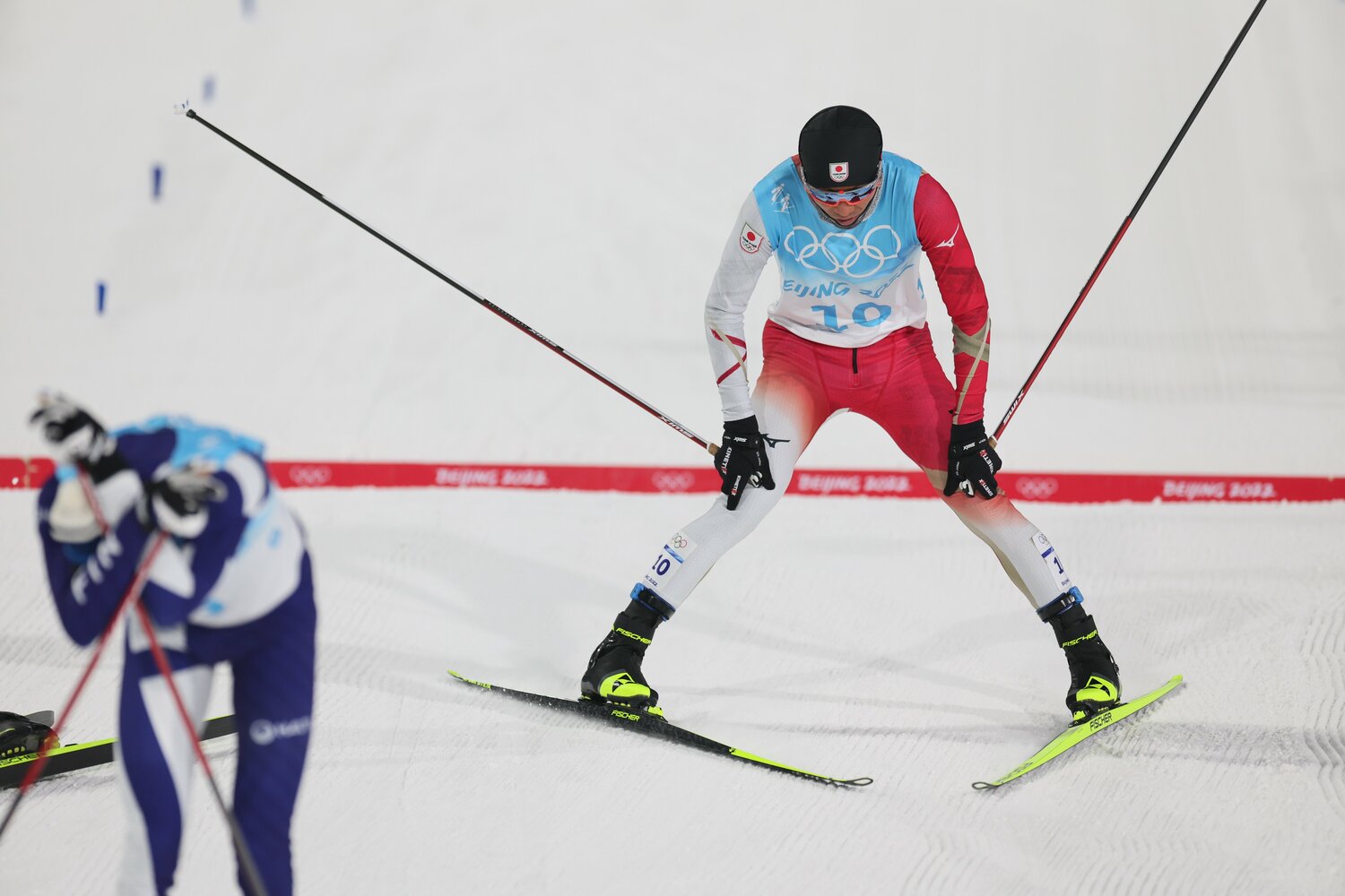 北京五輪で3大会連続銀メダル獲得を果たした渡部暁斗　©Kaoru Watanabe/JMPA