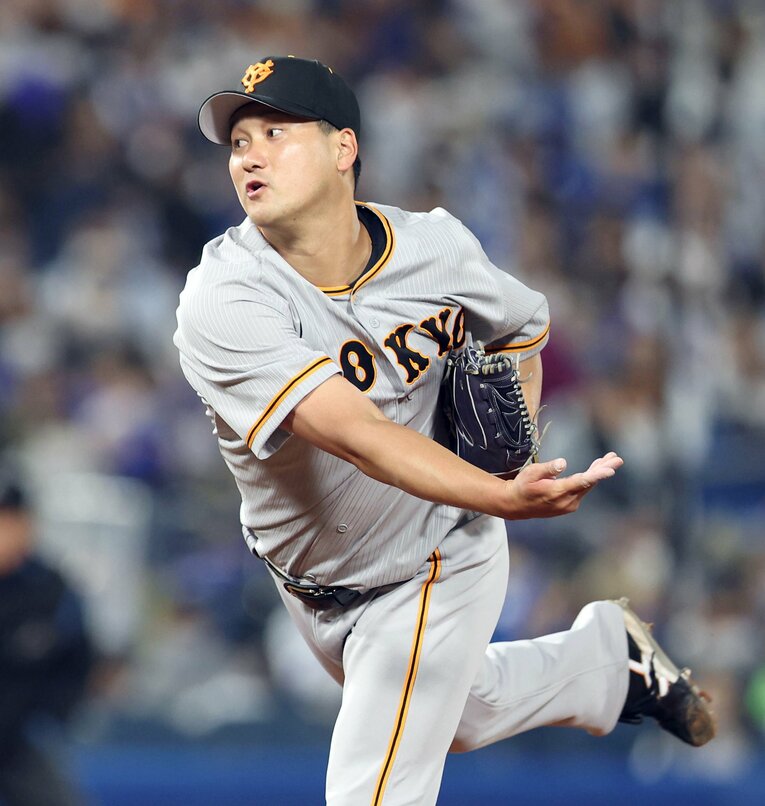 横浜スタジアムで登板した三上　©Sankei Shimbun