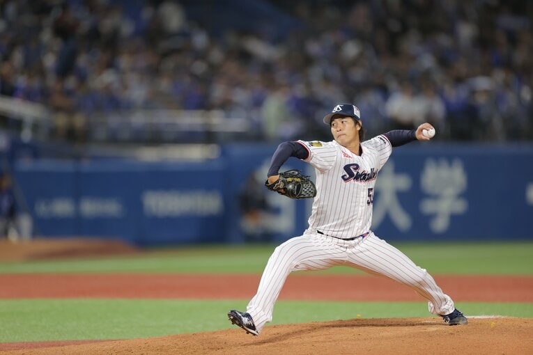 長谷川宙輝（ヤクルト）©JIJI PRESS