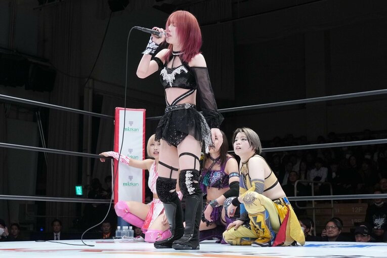 突然、引退を発表した鹿島沙希。1月10日、後楽園ホール　©Essei Hara