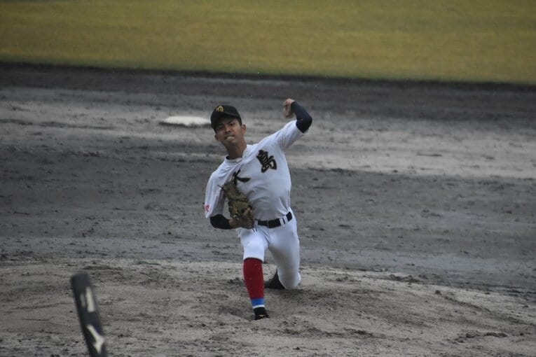 エース・大野稼頭央の投球フォーム　©Takahiro Kikuchi