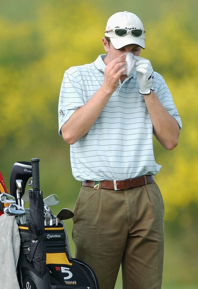 名ゴルファーのジャスティン・ローズも花粉症でツラそう©Getty Images