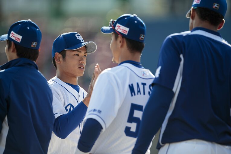 2019年3月、1年目の根尾　©Kiichi Matsumoto