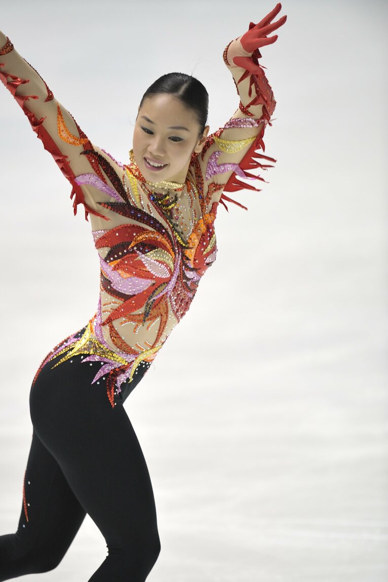 フリープログラムを演技する中野友加里　©Takuya Sugiyama