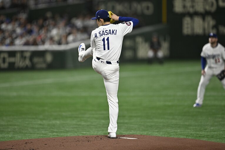 メジャー初登板での佐々木　©Nanae Suzuki