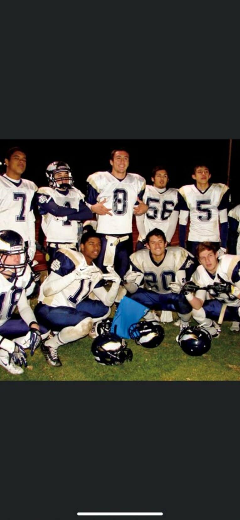 高校時代はアメフト選手としても活躍　写真=母クミさん提供