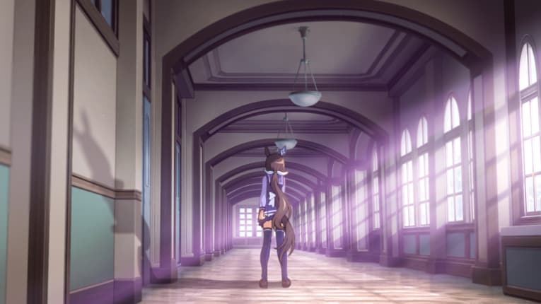 過去シリーズ同様、トレセン学園という学校が舞台　©Cygames, Inc.