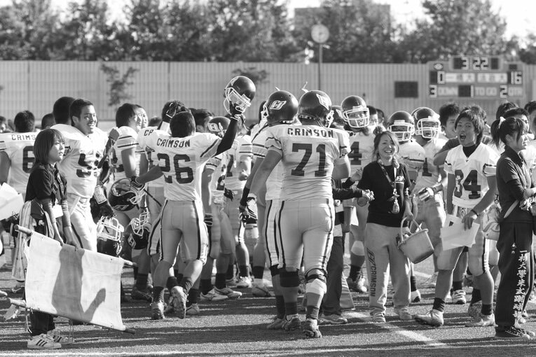 小さなミスもあり、第1クオーターでは0－16と法政大にリードを奪われる／取材対象者提供