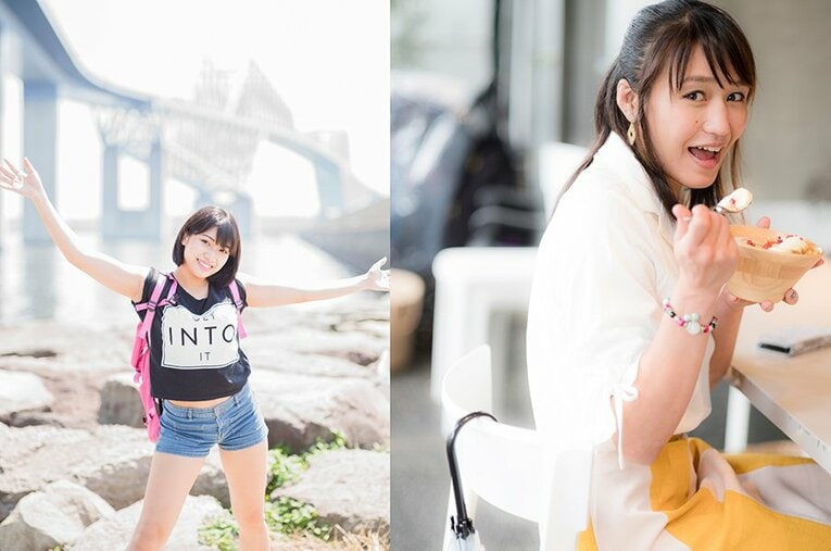 プロレス総選挙2017原色美女レスラー図鑑 朱里（右）＆木村花（NumberPLUS 2017.08） ／ photograph by Tadashi Shirasawa