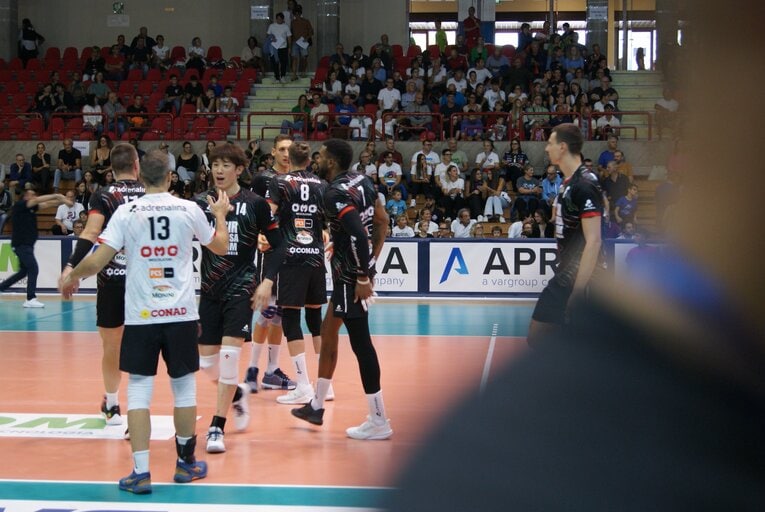 プレシーズンで連係を深める石川祐希（9月下旬イエージ杯／筆者撮影）