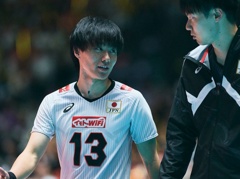 大会初出場となったチュニジア戦でいきなりビッグプレーを見せた小川智大　©Yuki Suenaga