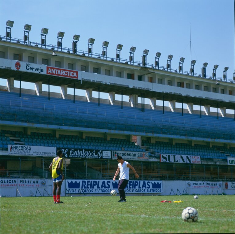94年、サントスを訪れた際のカズ　©Kazuaki Nishiyama