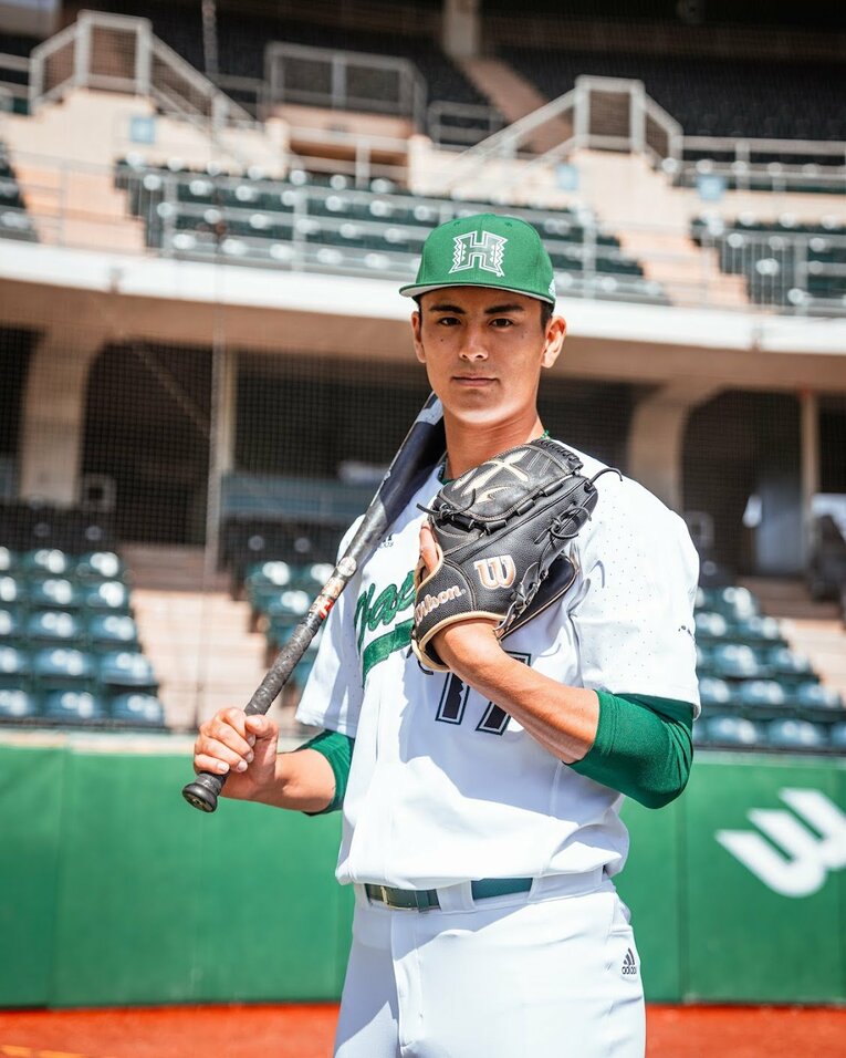 ハワイ大でプレーする武元一輝　©本人提供