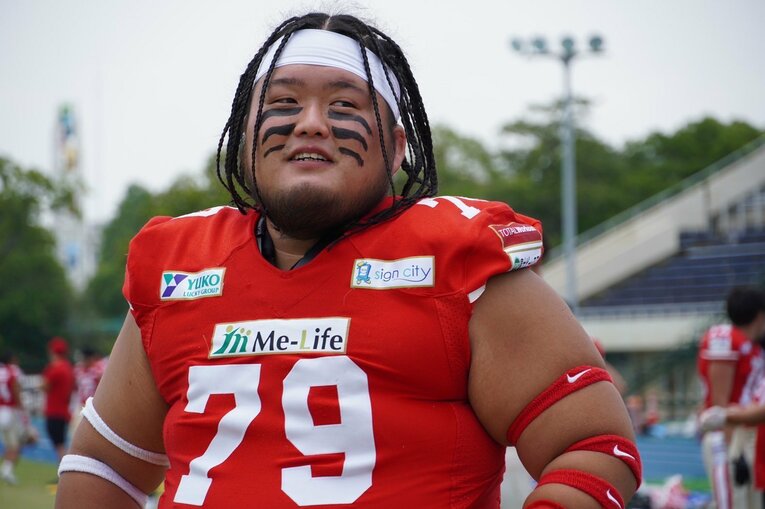 日本アメフト界では現役トップクラスのラインマンである岩元／本人提供