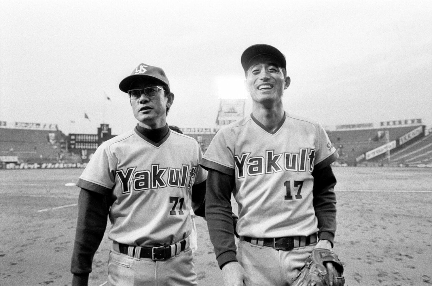 監督とエースとして特異な関係を築いた広岡達朗と松岡弘　©Sankei Shimbun